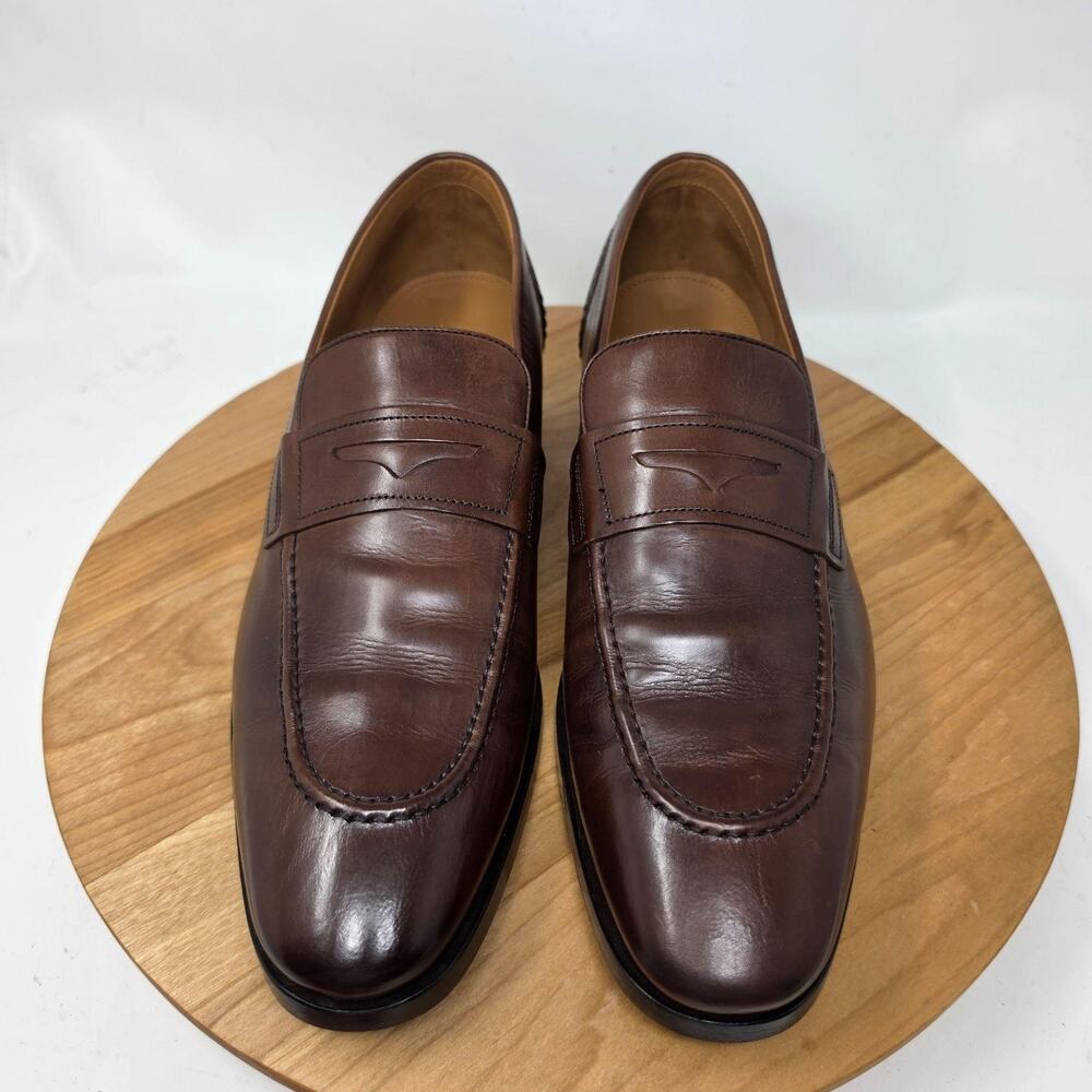 Allen Edmonds Shoe Men 11 D Siena Penny Loafers Brown Leather Slip On Dress Work - Picture 2 of 9